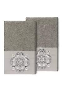 Alyssa 2 Piece Embellished Hand Towel Set