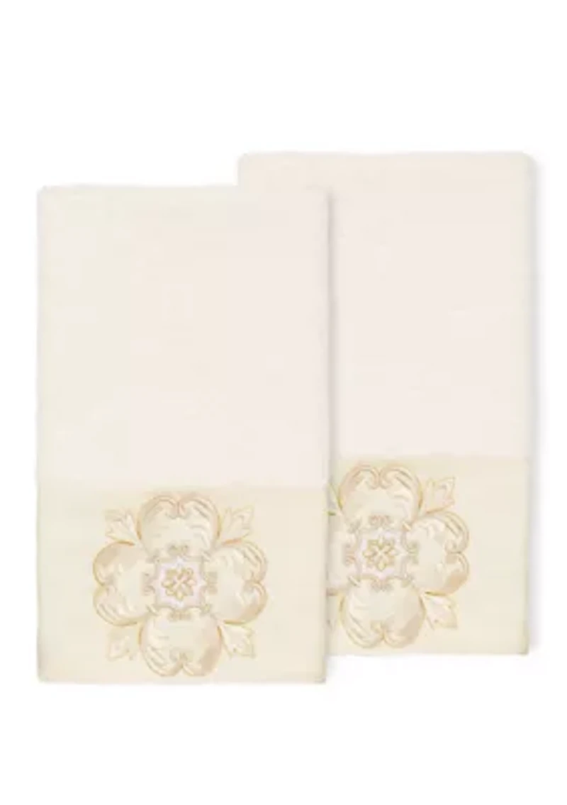 Alyssa 2 Piece Embellished Hand Towel Set