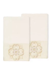 Alyssa 2 Piece Embellished Hand Towel Set