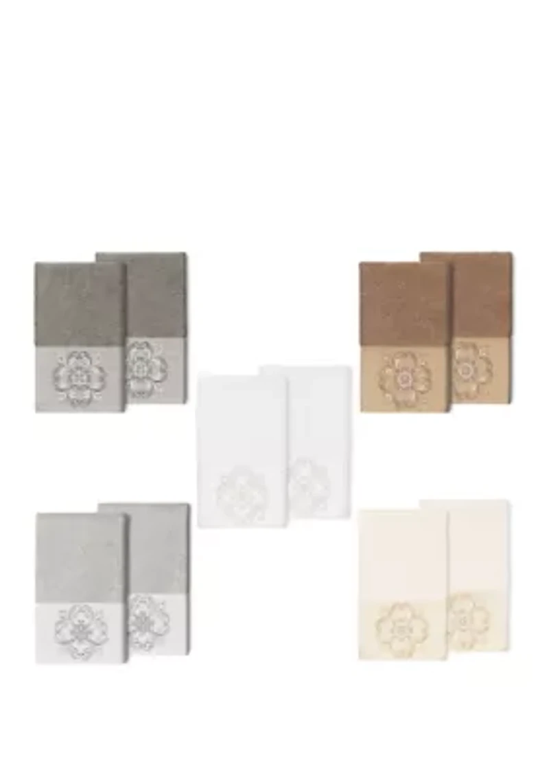 Alyssa 2 Piece Embellished Hand Towel Set