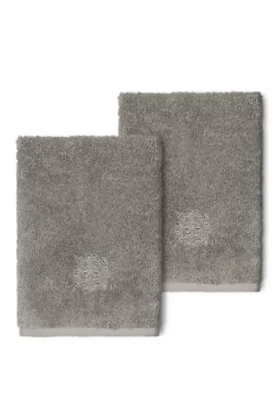 Alyssa 2 Piece Embellished Washcloth Set