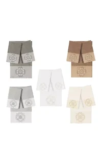 Alyssa 3 Piece Embellished Towel Set