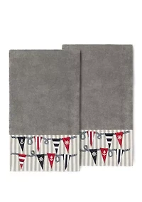 Ethan 2 Piece Embellished Bath Towel Set