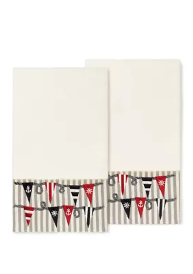 Ethan 2 Piece Embellished Bath Towel Set