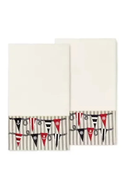 Ethan 2 Piece Embellished Bath Towel Set
