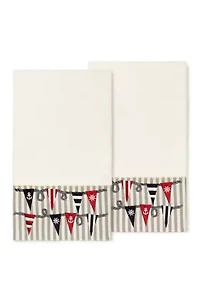 Ethan 2 Piece Embellished Bath Towel Set