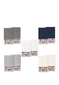 Ethan 2 Piece Embellished Bath Towel Set