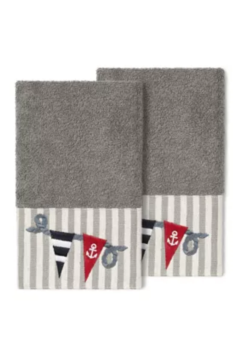 Ethan 2 Piece Embellished Hand Towel Set