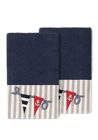 Ethan 2 Piece Embellished Hand Towel Set