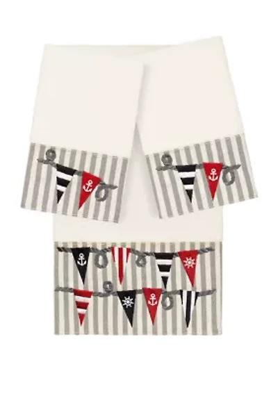 Ethan 3 Piece Embellished Towel Set