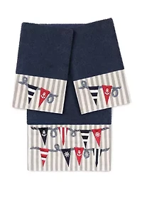 Ethan 3 Piece Embellished Towel Set