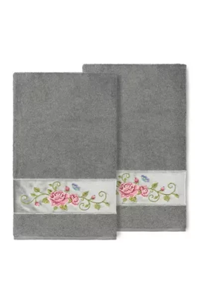 Rebecca 2 Piece Embellished Bath Towel Set