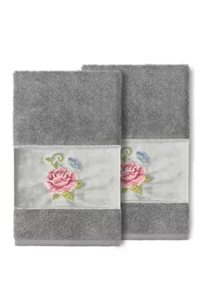 Rebecca 2 Piece Embellished Hand Towel Set