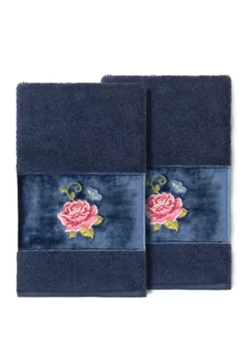 Rebecca 2 Piece Embellished Hand Towel Set