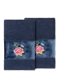 Rebecca 2 Piece Embellished Hand Towel Set