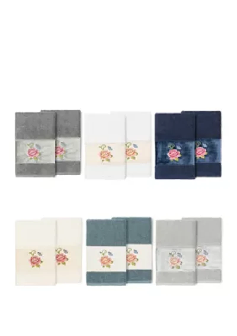 Rebecca 2 Piece Embellished Hand Towel Set