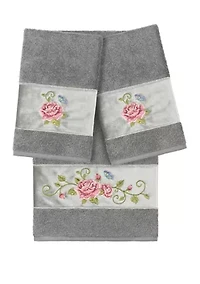 Rebecca 3 Piece Embellished Towel Set