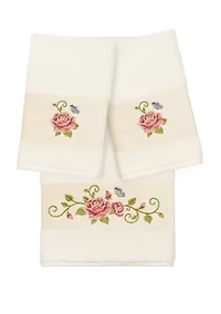 Rebecca 3 Piece Embellished Towel Set