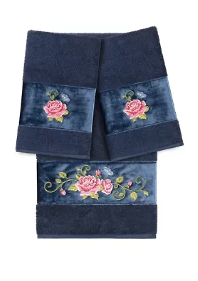 Rebecca 3 Piece Embellished Towel Set
