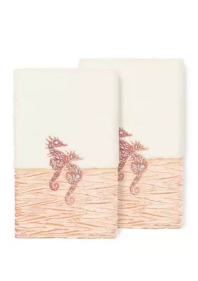 Sofia 2 Piece Embellished Hand Towel Set