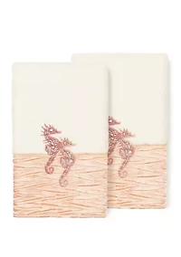 Sofia 2 Piece Embellished Hand Towel Set