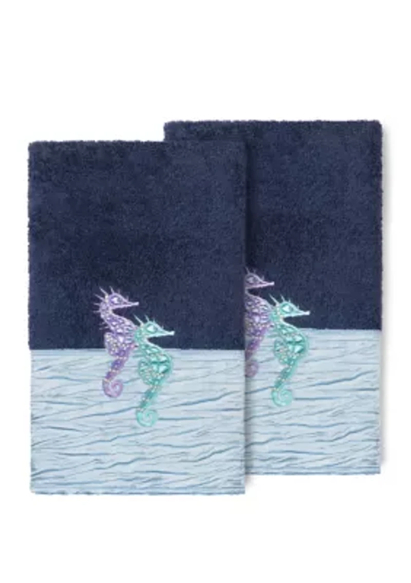 Sofia 2 Piece Embellished Hand Towel Set