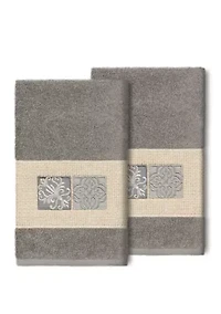 Vivian 2 Piece Embellished Hand Towel Set