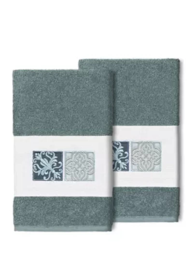 Vivian 2 Piece Embellished Hand Towel Set