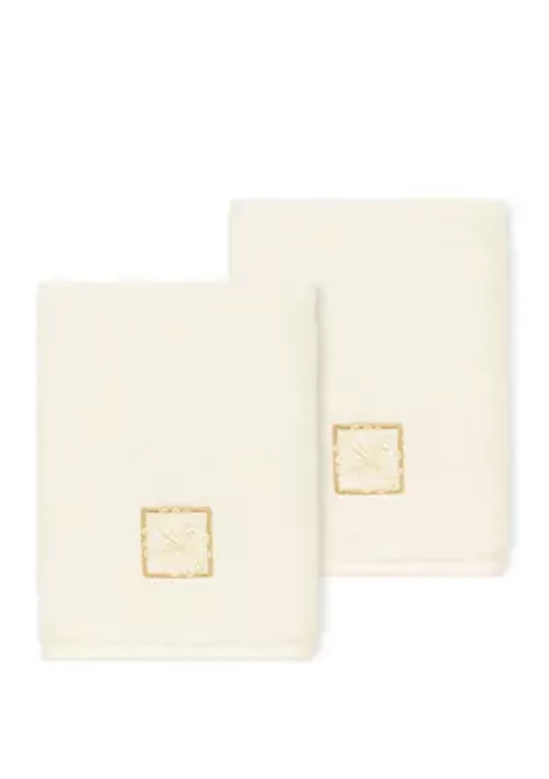 Vivian 2 Piece Embellished Washcloth Set