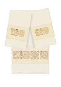 Vivian 3 Piece Embellished Towel Set