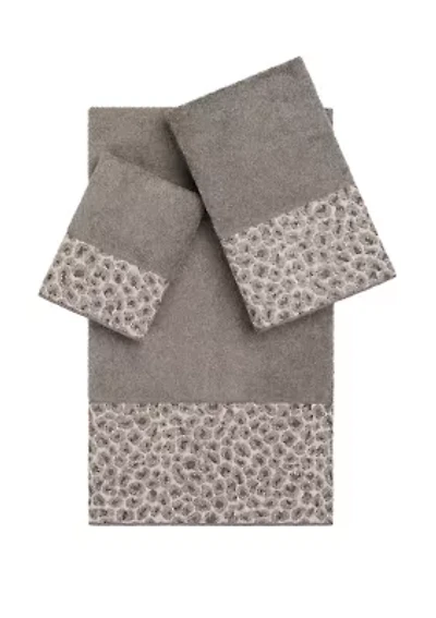 Spots 3 Piece Embellished Towel Set