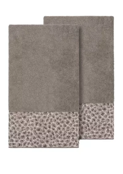 Spots 2 Piece Embellished Bath Towel Set