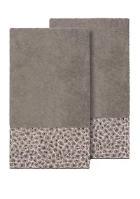 Spots 2 Piece Embellished Bath Towel Set