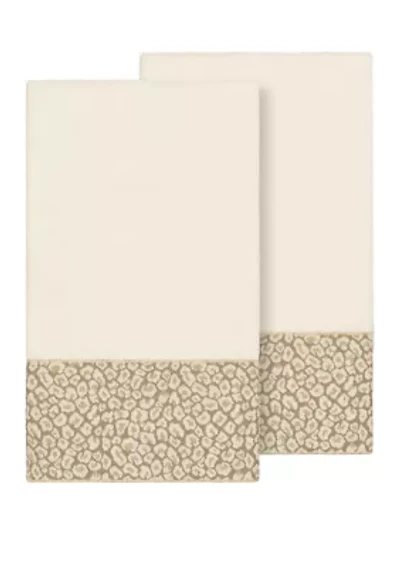 Spots 2 Piece Embellished Bath Towel Set
