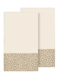 Spots 2 Piece Embellished Bath Towel Set