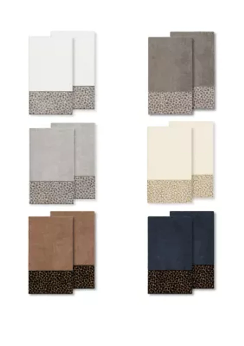 Spots 2 Piece Embellished Bath Towel Set