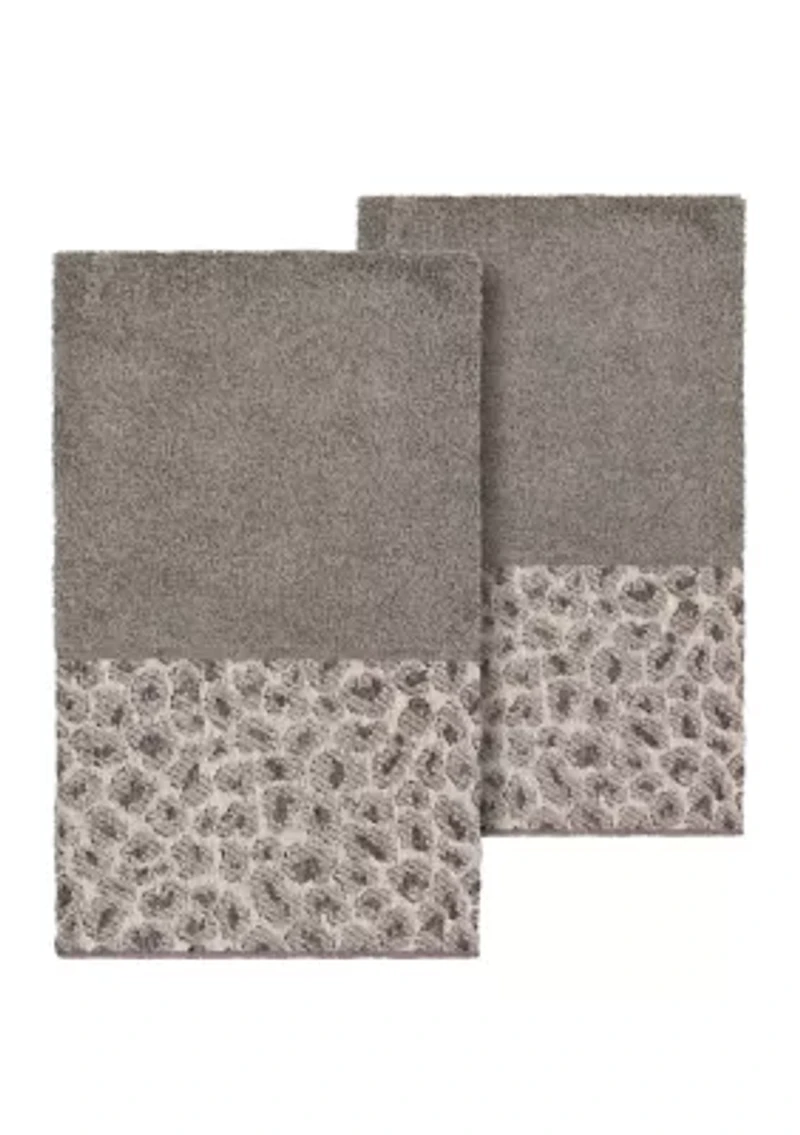Spots 2 Piece Embellished Hand Towel Set