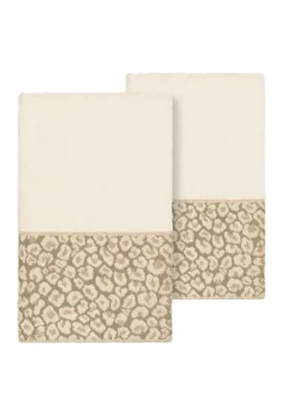Spots 2 Piece Embellished Hand Towel Set