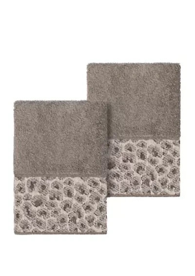 Spots 2 Piece Embellished Washcloth Set