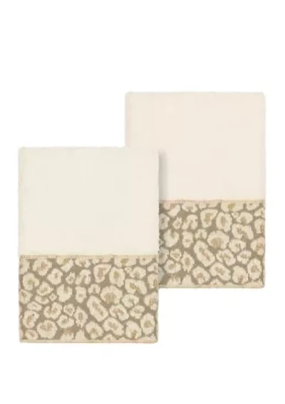 Spots 2 Piece Embellished Washcloth Set