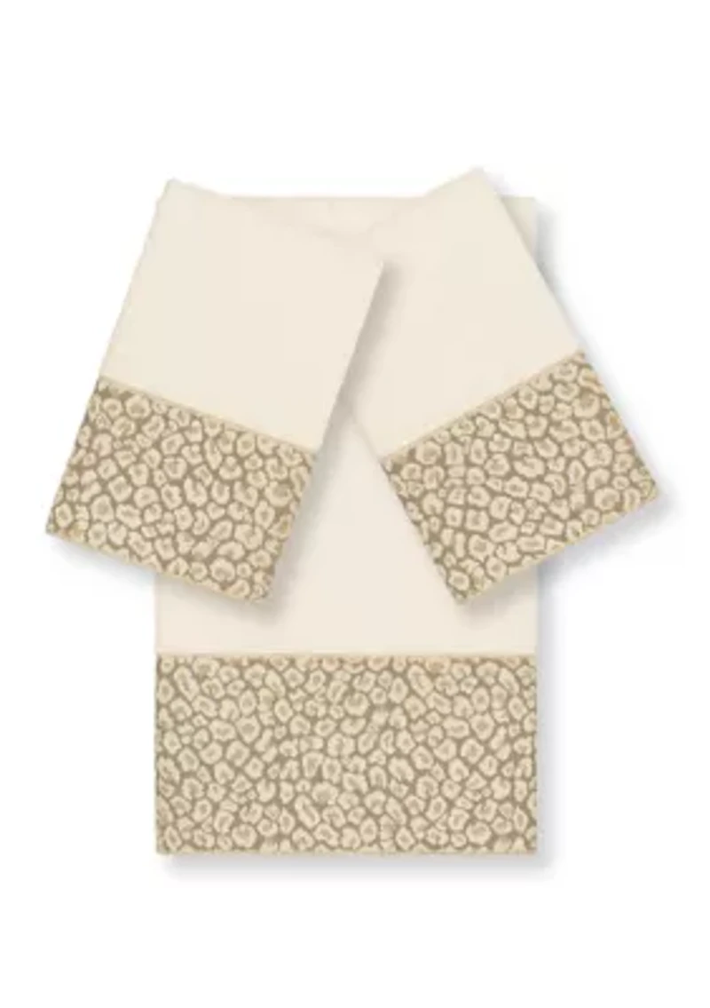 Spots 3 Piece Embellished Towel Set