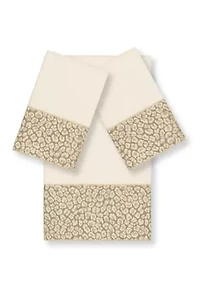 Spots 3 Piece Embellished Towel Set