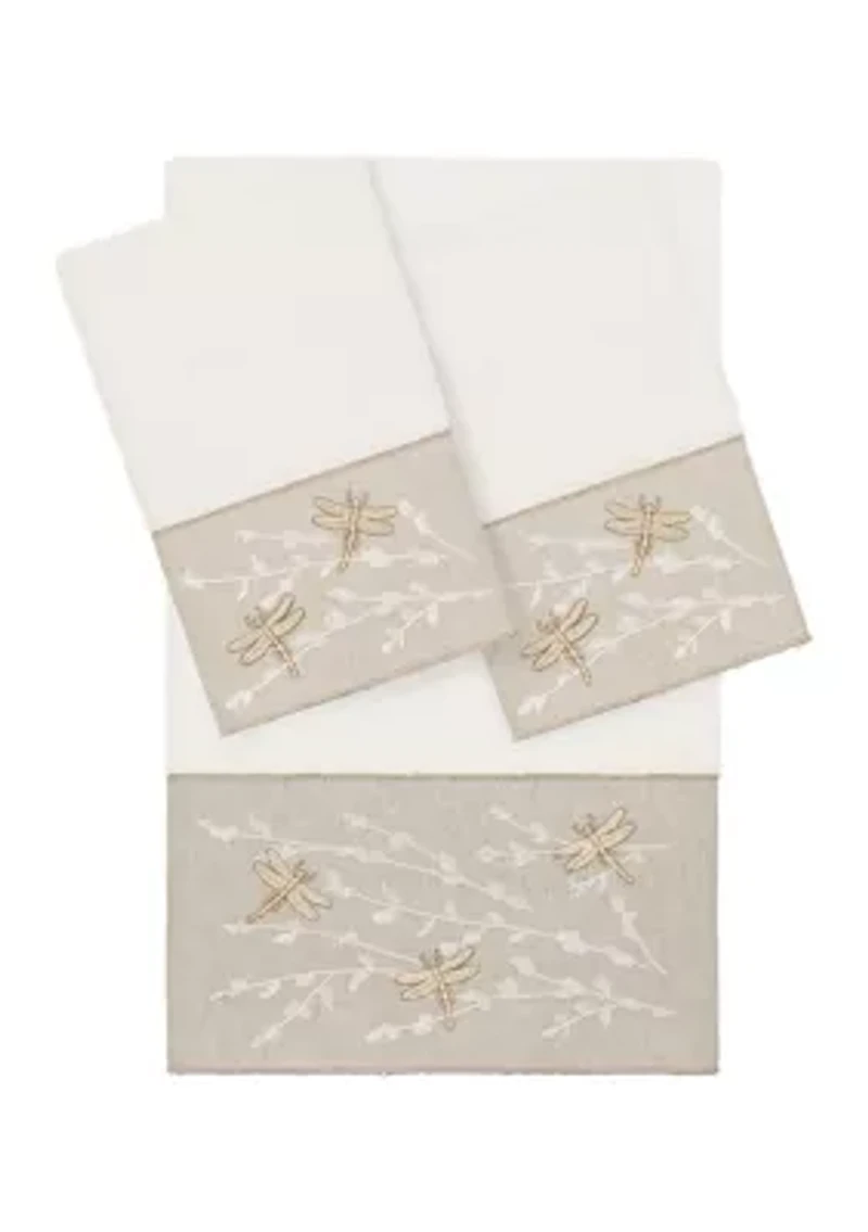 BRAELYN 3PC Embellished Towel Set