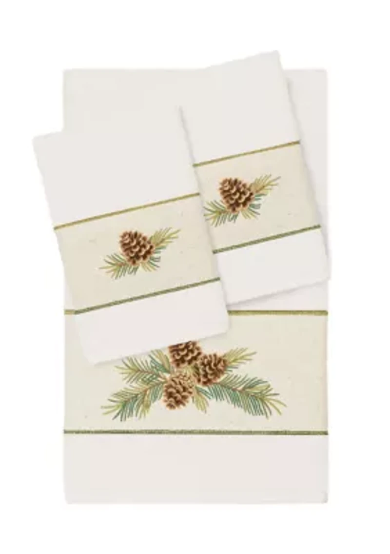 PIERRE 3PC Embellished Towel Set