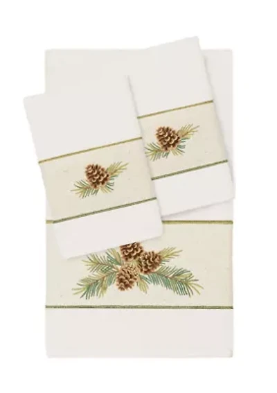 PIERRE 3PC Embellished Towel Set