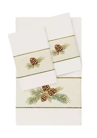 PIERRE 3PC Embellished Towel Set