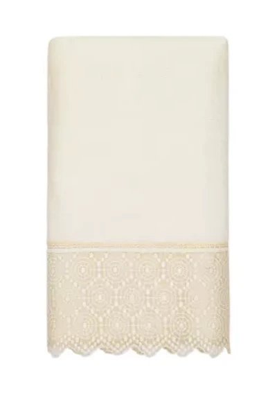 ARIAN Cream Lace Embellished Bath Towel