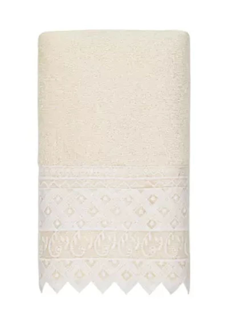 AIDEN White Lace Embellished Hand Towel
