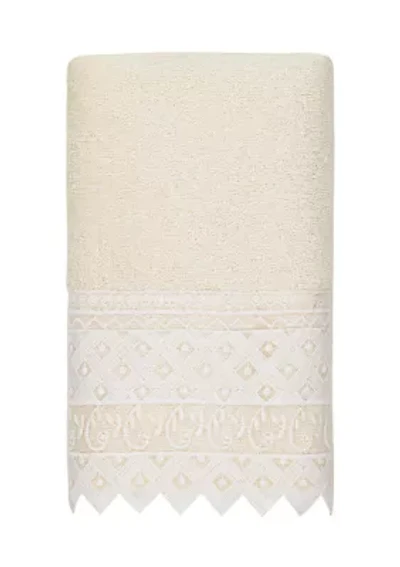 AIDEN White Lace Embellished Hand Towel