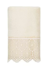 ARIAN Cream Lace Embellished Hand Towel